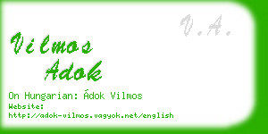 vilmos adok business card